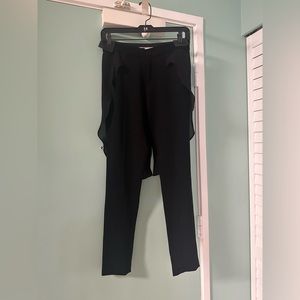 Haute Hippie ruffle back dress pants black